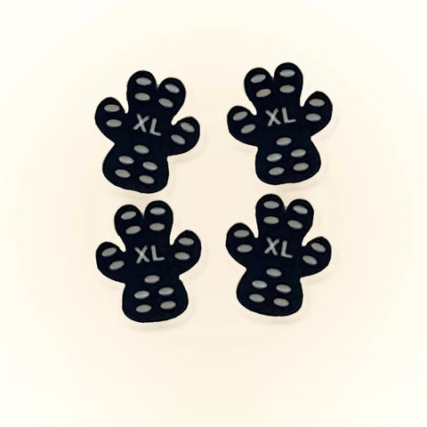 Black anti-slip dog paw grips set of 4