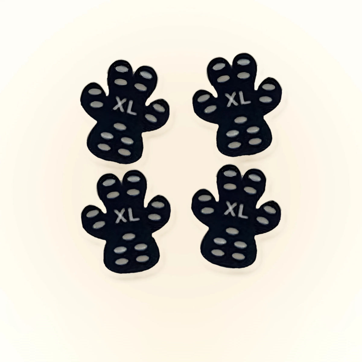 Black anti-slip dog paw grips set of 4