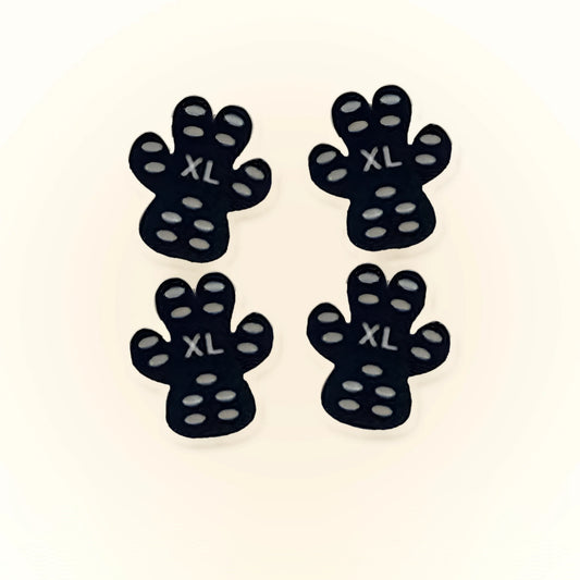 Black anti-slip dog paw grips set of 4