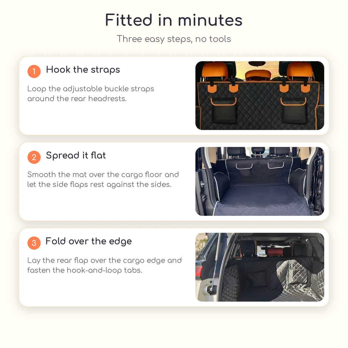 How to install the dog trunk mat