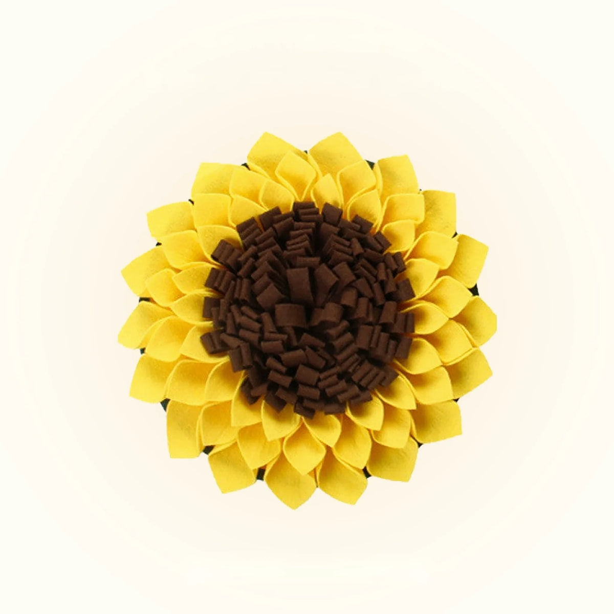 Felt sunflower dog sniff mat for slow feeding