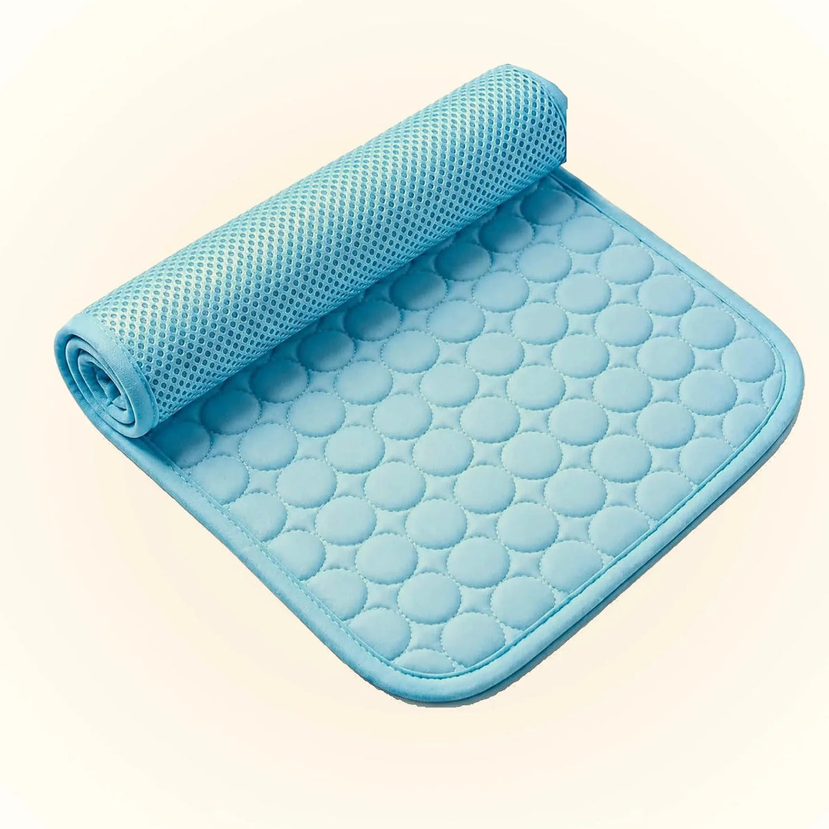 Self-cooling ice-silk pet mat, rolled