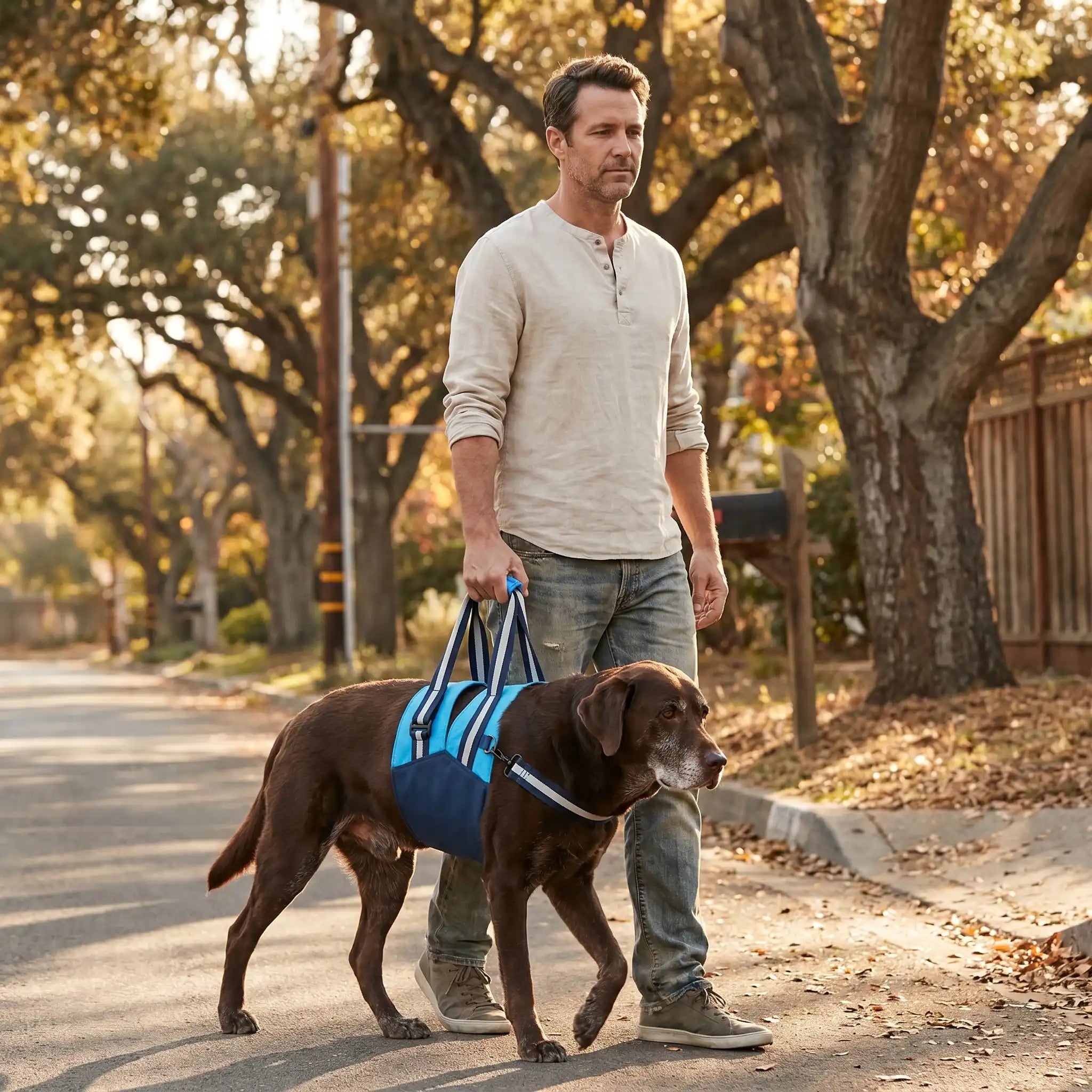 Dog wearing the Full Body Lift Harness